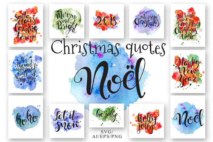 Christmas quotes. Hand lettering DIY