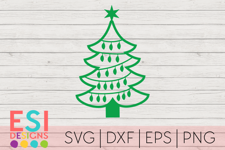 Download Free Svgs Download Christmas Tree Outline With Lights Svg Dxf Eps Png Free Design Resources