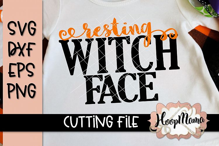 Resting Witch Face - Halloween SVG Cu