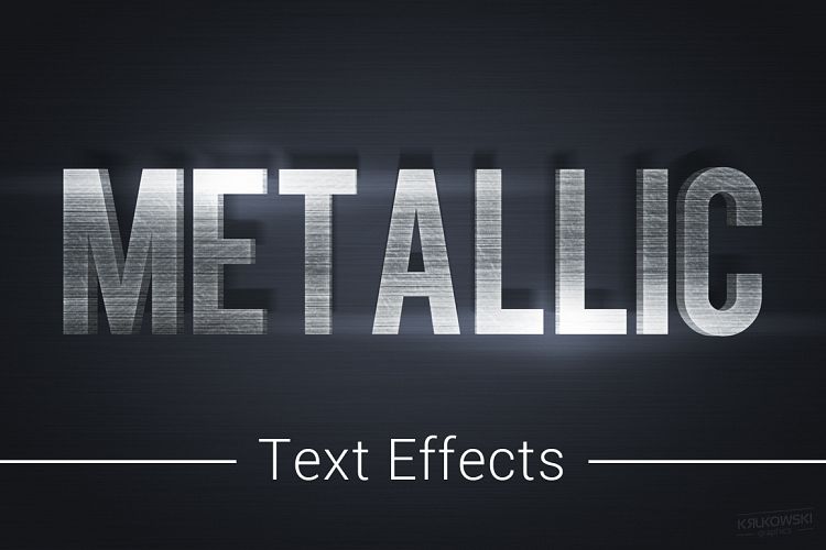 Metallic Text Effects Mockup
