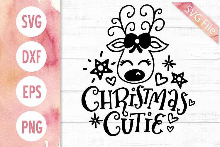 Download Christmas Cutie SVG DXF PNG EPS Baby Girl Christmas SVG