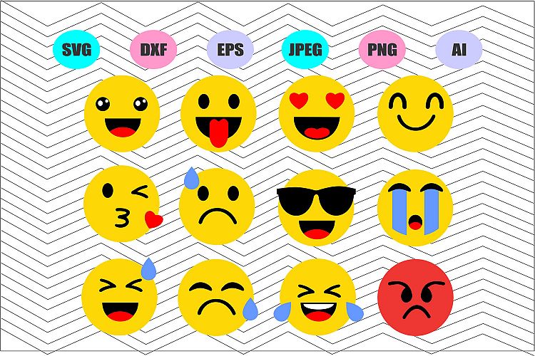 Emoji Svg Vector File Silhouette Cricut Design Vinyl Decal