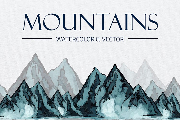 Mountains HandDrawn Vector