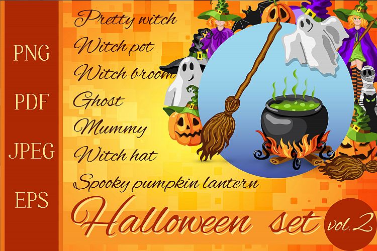 Halloween cartoon graphic set - 30 in 1 PNG, EPS, PDF, JPEG