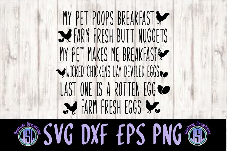 Chicken Eggs Quotes & Sayings SVG EPS DXF PNG Digital Download