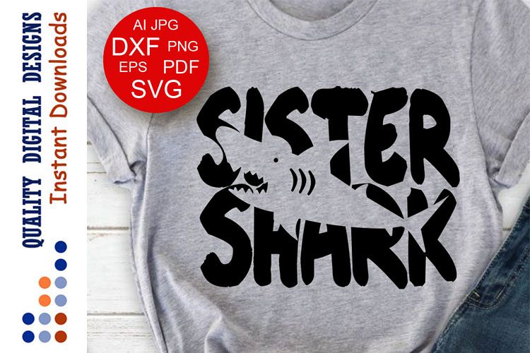 Sister shark Svg files Family shirt design Baby Shark Kids