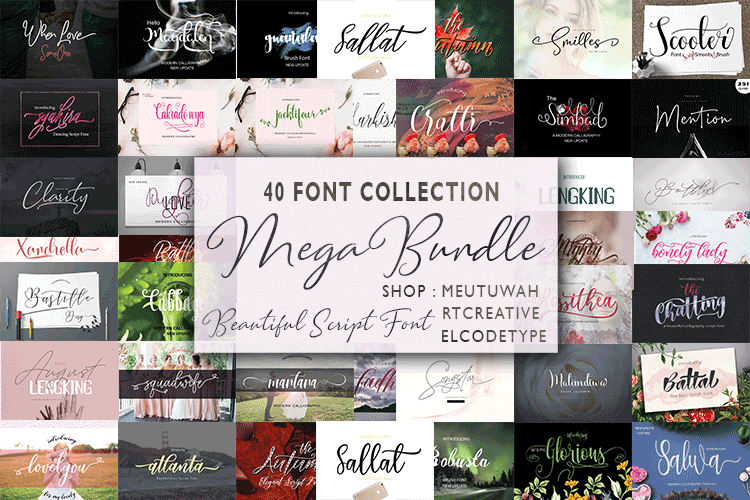 Mega Bundle 40 Font