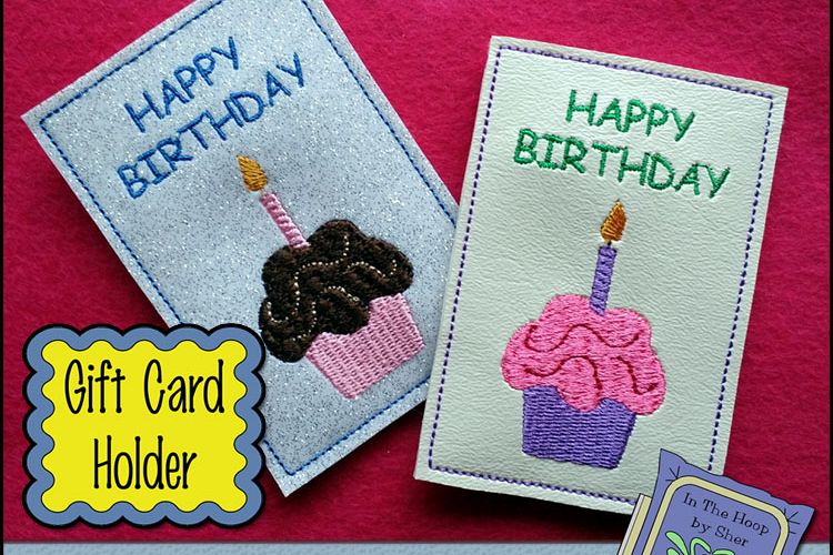 ITH Cupcake Gift Card Holder Birthday Gift Card Holder Machine