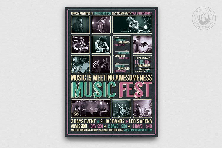 Music Festival Flyer Template V8