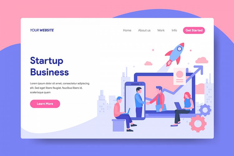 Startup Business Illustration Concept for Landing Page