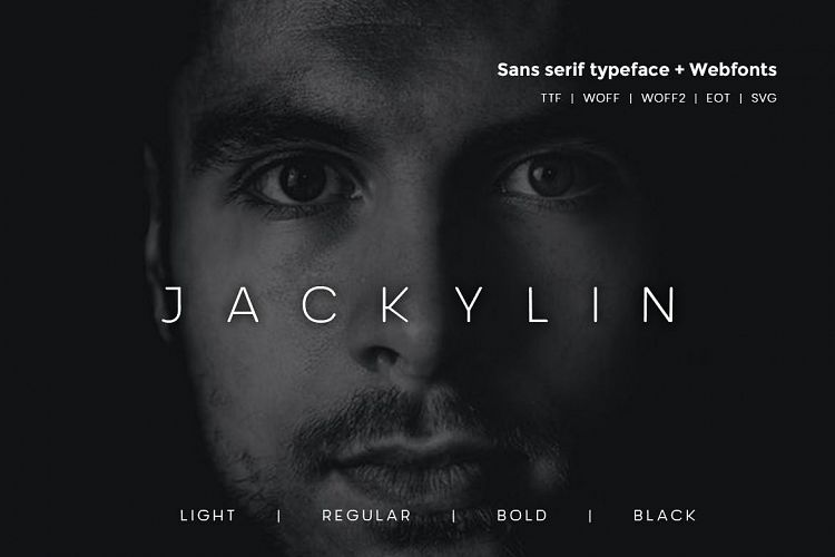 Jackylin - Typeface WebFont with 4 weights