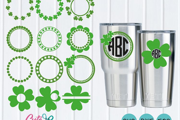 St. Patricks Day svg, Patricks Day Monogram Frames SVG, Mon