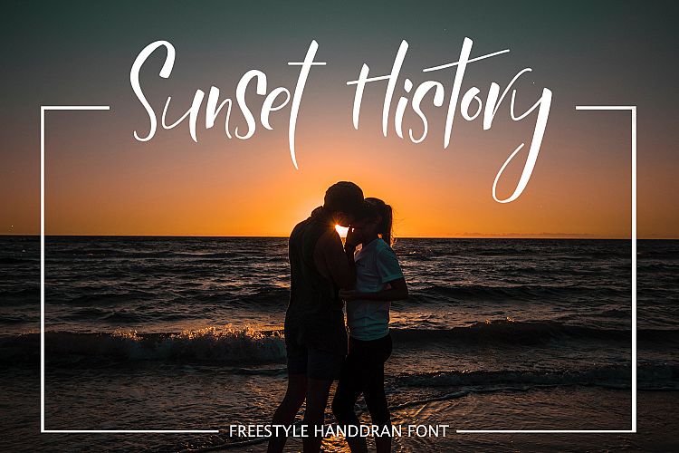 Sunset History-freestyle font