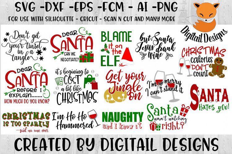 Funny Sarcastic Naughty Christmas SVG Bundle