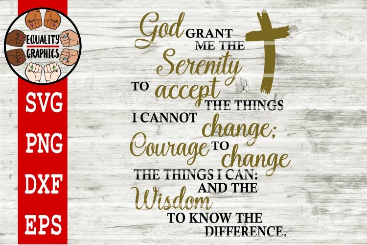 Serenity Prayer SVG | PNG | DXF | EPS