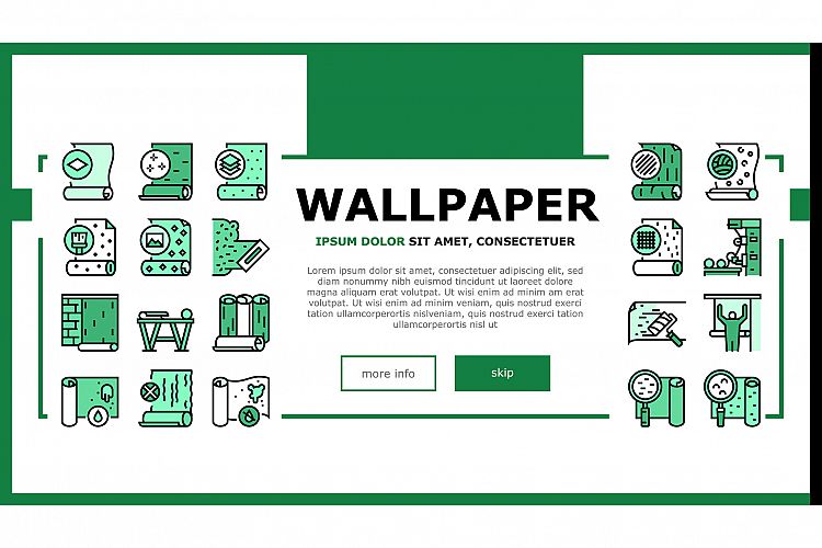 Wallpaper Interior Landing Header Vector example image 1