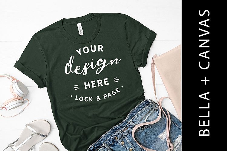 Forest Bella Canvas 3001 T Shirt Mockup