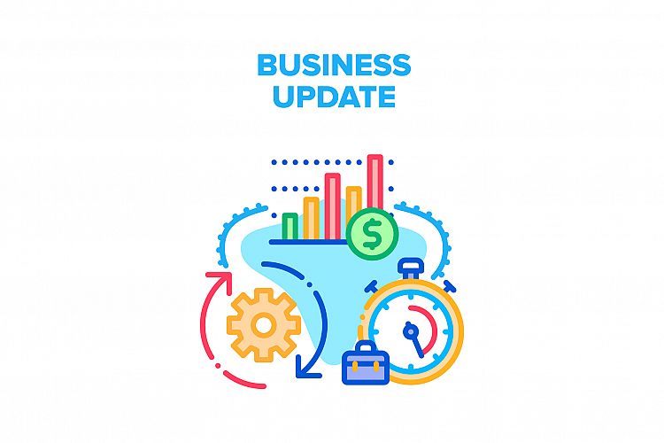 Business Update Vector Concept Color Illustration example image 1