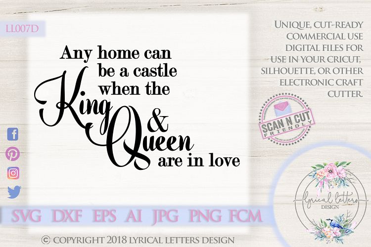 Any Home Can Be a Castle Fairy Tale Wedding SVG DXF LL007D example image 1