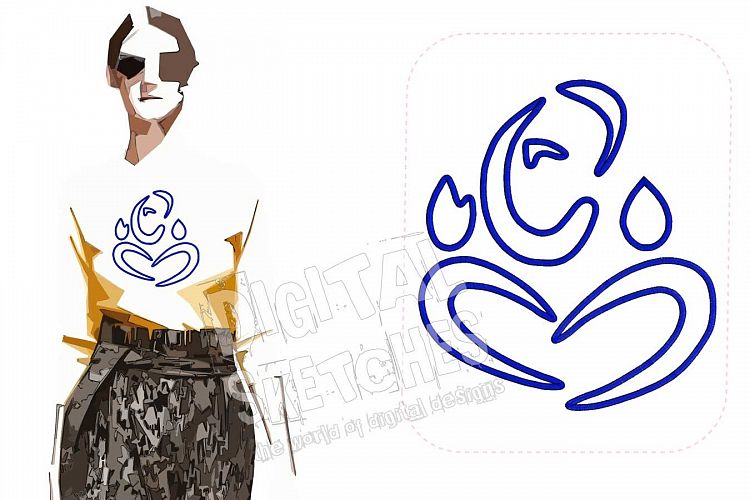 Ganesha Ganapati Elephant Applique Machine Embroidery Design