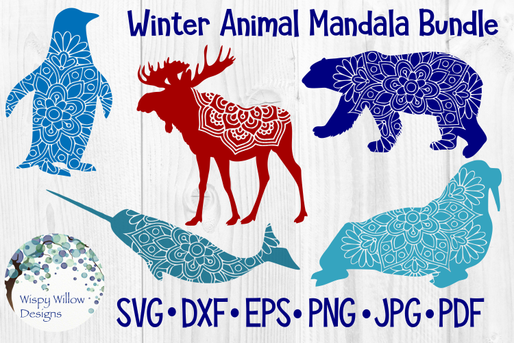 Winter Animal Mandala Bundle