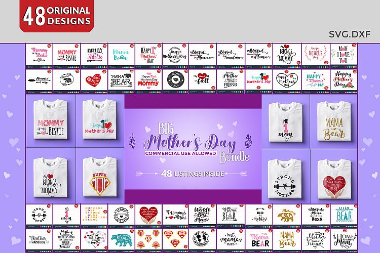 Mothers day bundle svg, mothers day, svg bundle, Files for Silhouette Cameo or Cricut, Commercial & Personal Use.