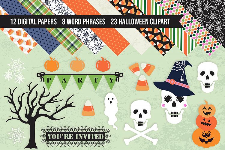 Mega Halloween Digital Pack - Clipart