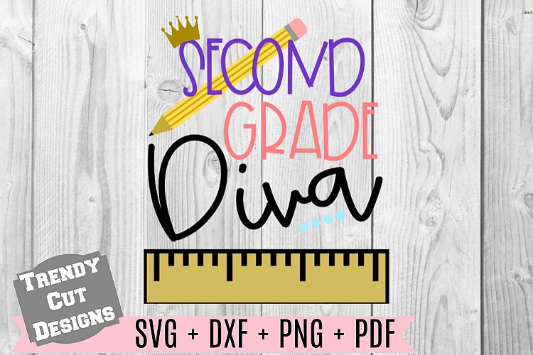 Second Grade Diva SVG Back to School