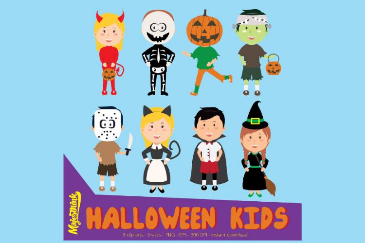 Halloween Clip Art - HALLOWEEN KIDS