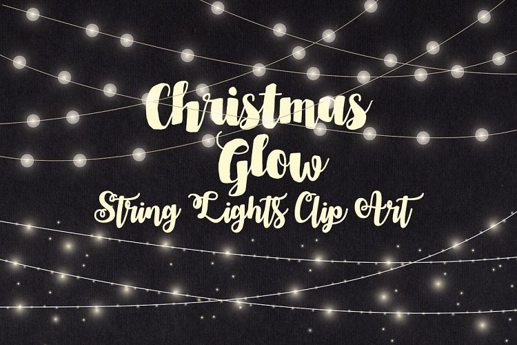 Christmas String Lights Clip Art