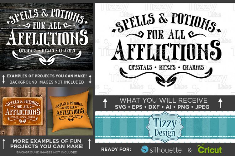 Spells and Potions for all Afflictions Svg File - 4029