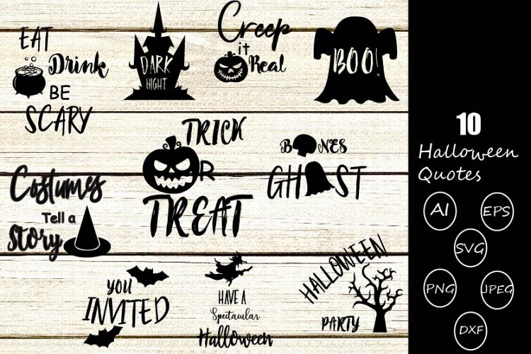 Halloween quotes svg cutting files | fall quotes svg cutting