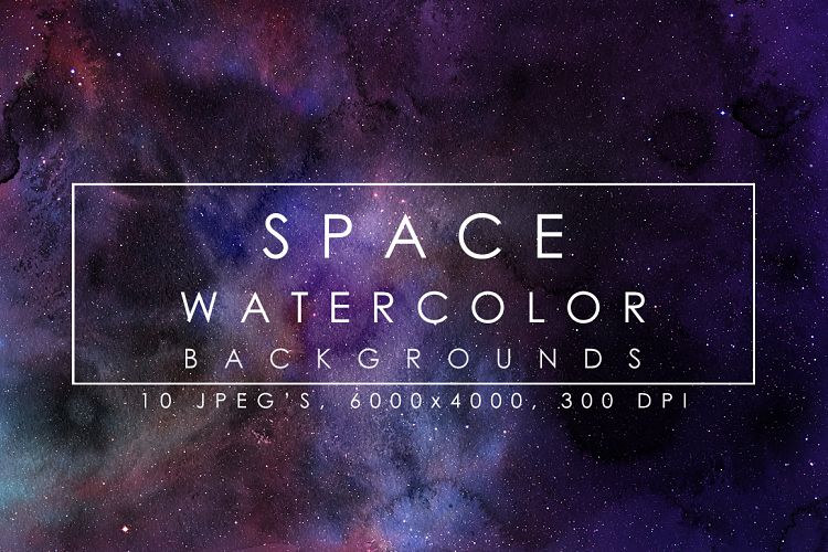 Space Watercolor Backgrounds