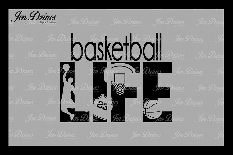 Basketball Life SVG DXF EPS PNG example image 1