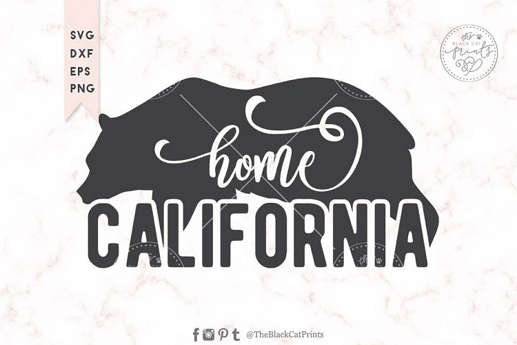 California bear SVG DXF EPS PNG