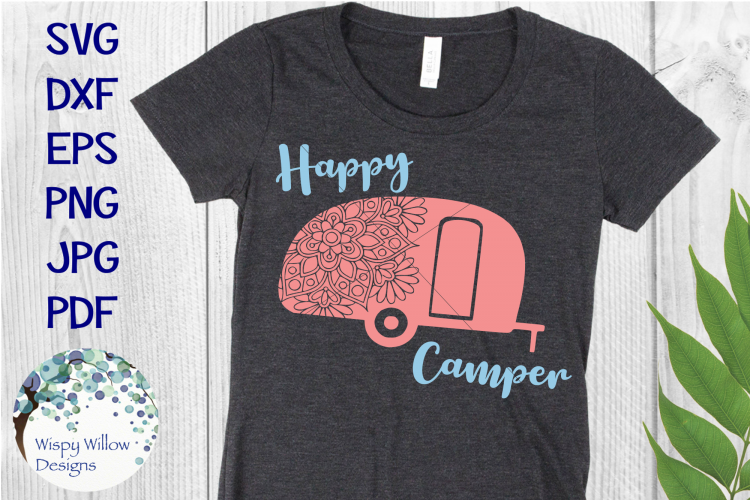 Happy Camper Mandala Cut File