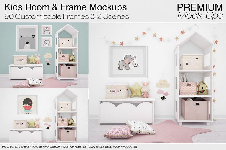 Kids Room & Frame Mockups