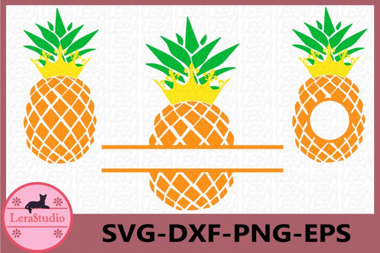 Download Pineapple with Crown Svg, Pineapples SVG, Crown, Monogram ...