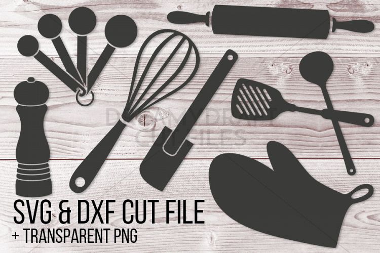 Kitchen utensils clip art | SVG   DXF cut files