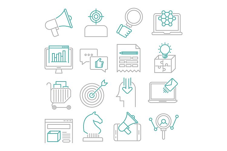 Marketing icons set