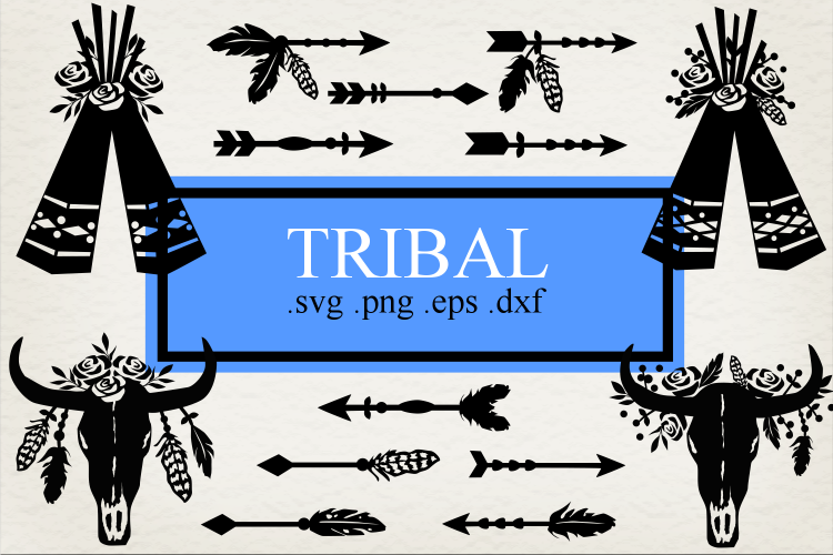 Tribal SVG PNG DXF EPS Set