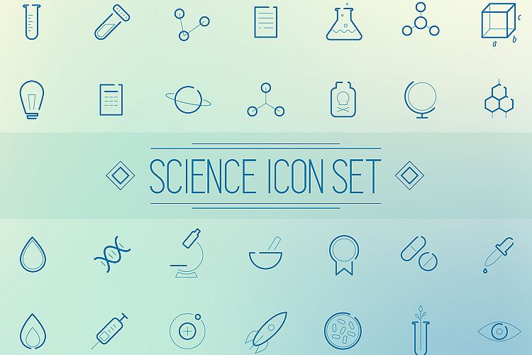 Set of science icons