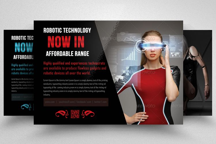 Robotic Technology Horizontal Flyer Template