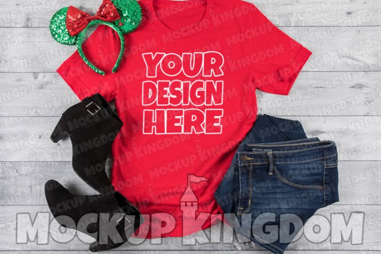 Unisex Crew Neck Shirt Mockup, Bella Canvas Mockup