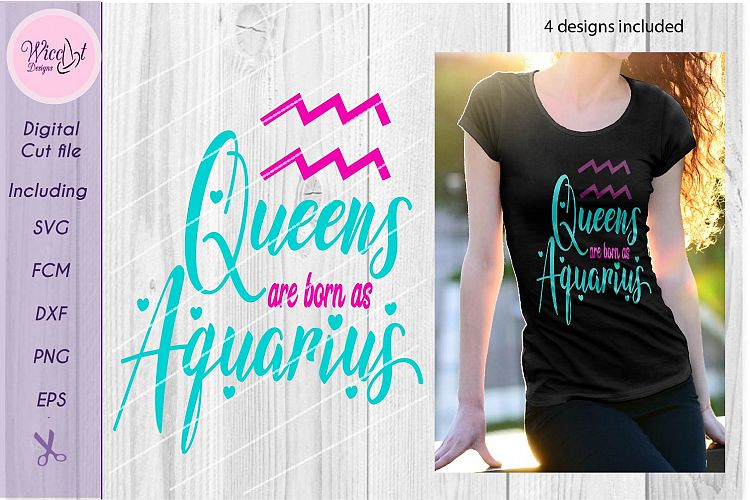 Aquarius svg, Queens are born as Aquarius, Zodiac svg,