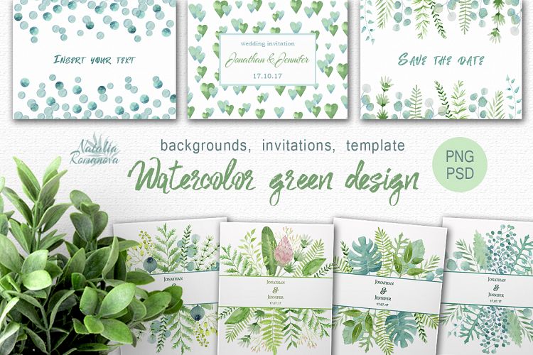 Watercolor green design