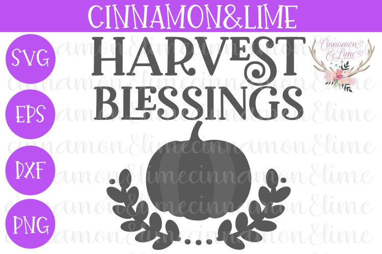 Harvest Blessings Thanksgiving Fall Wood Sign SVG