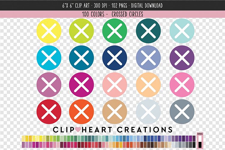 Crossed Circles Clip Art - 100 Clip Art Graphics