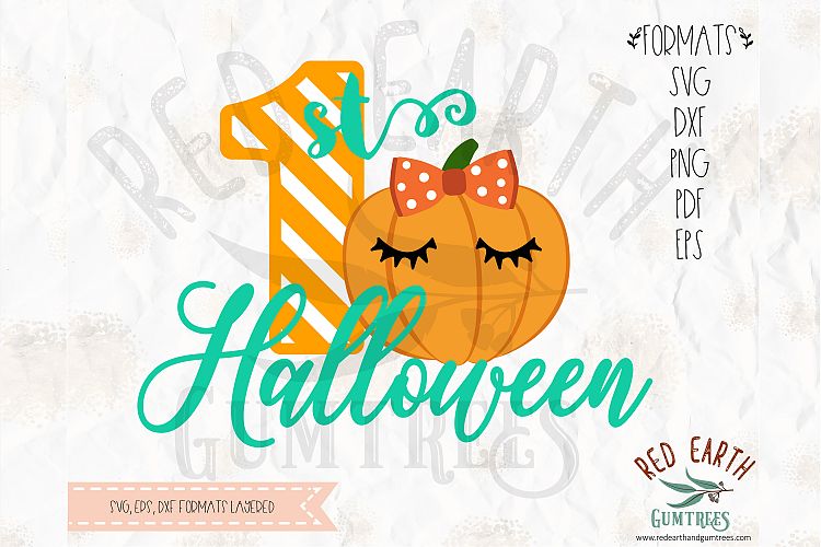 First Halloween pumpkin in SVG, DXF, PNG, EPS, PDF format