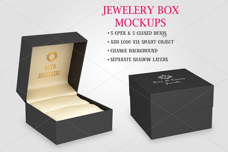 Jewelery Box Mockups Bundle